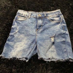 Acid wash Jean shorts